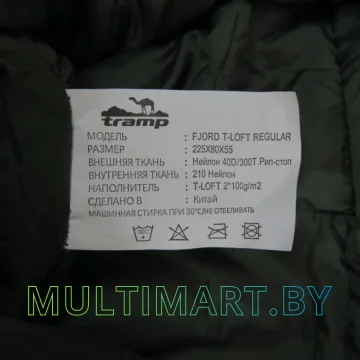 Спальный мешок TRAMP Fjord T-Loft TRS-049R (правая молния) картинка 15